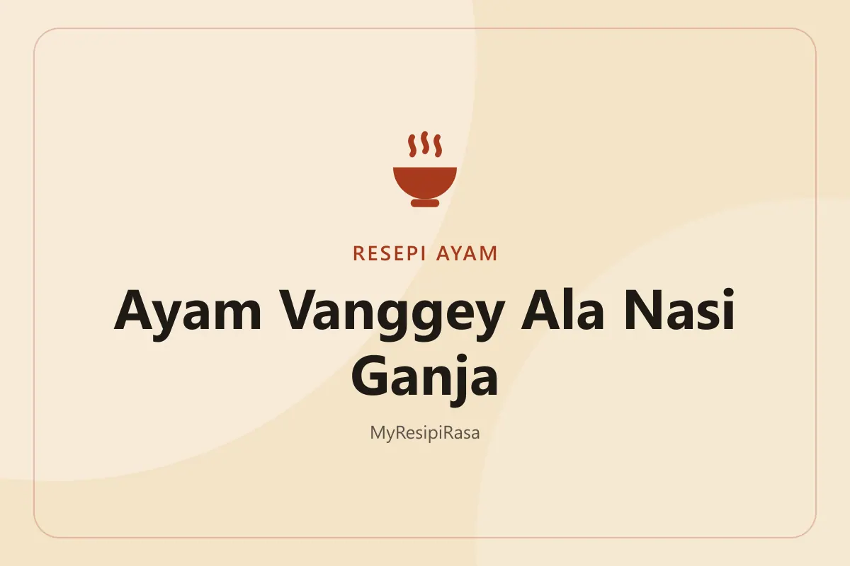 Ayam vanggey ala nasi ganja dengan kuah bawang merah gelap yang pekat di atas nasi