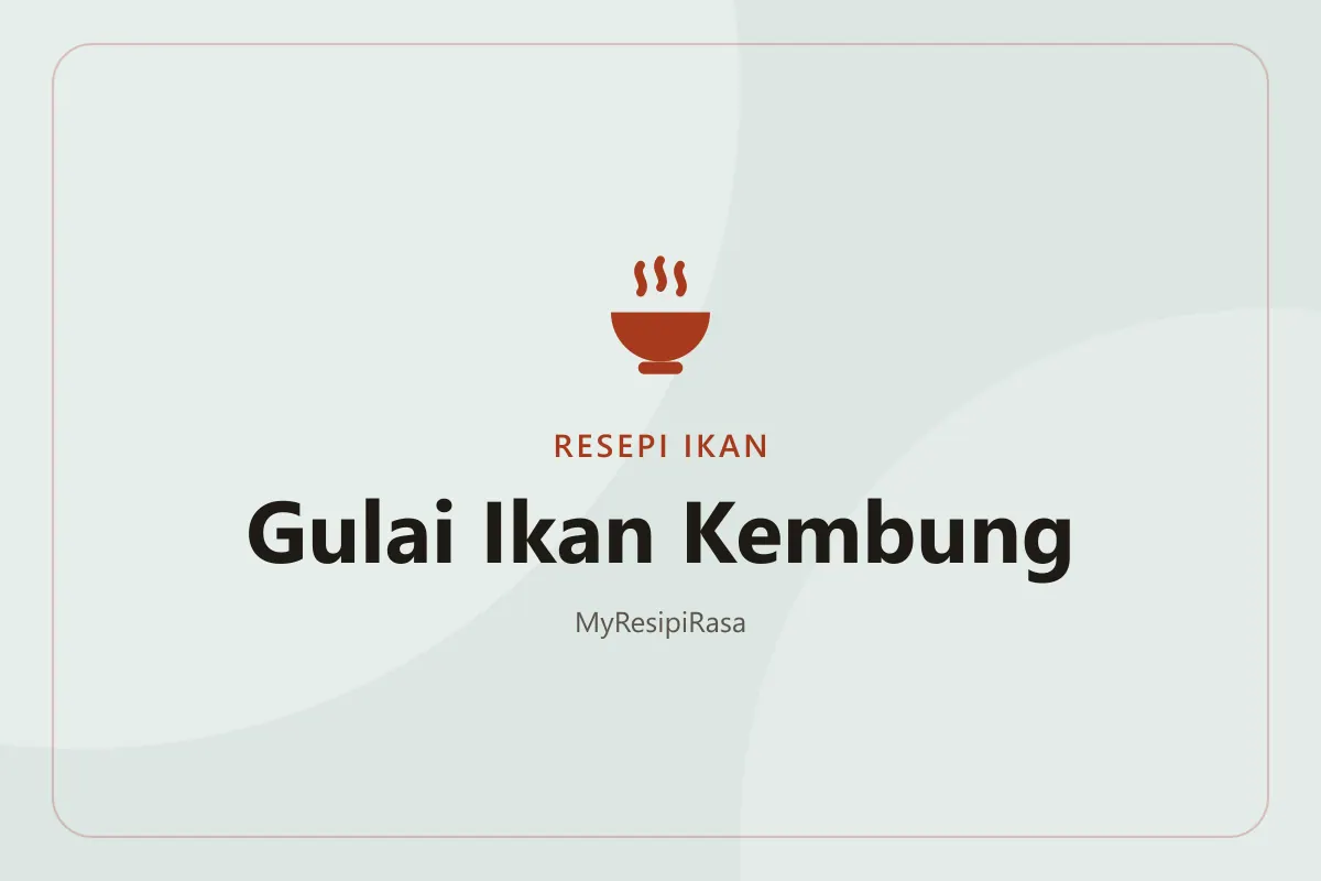 Resepi gulai ikan kembung kuning ala kampung dengan terung dalam kuah santan di dalam periuk