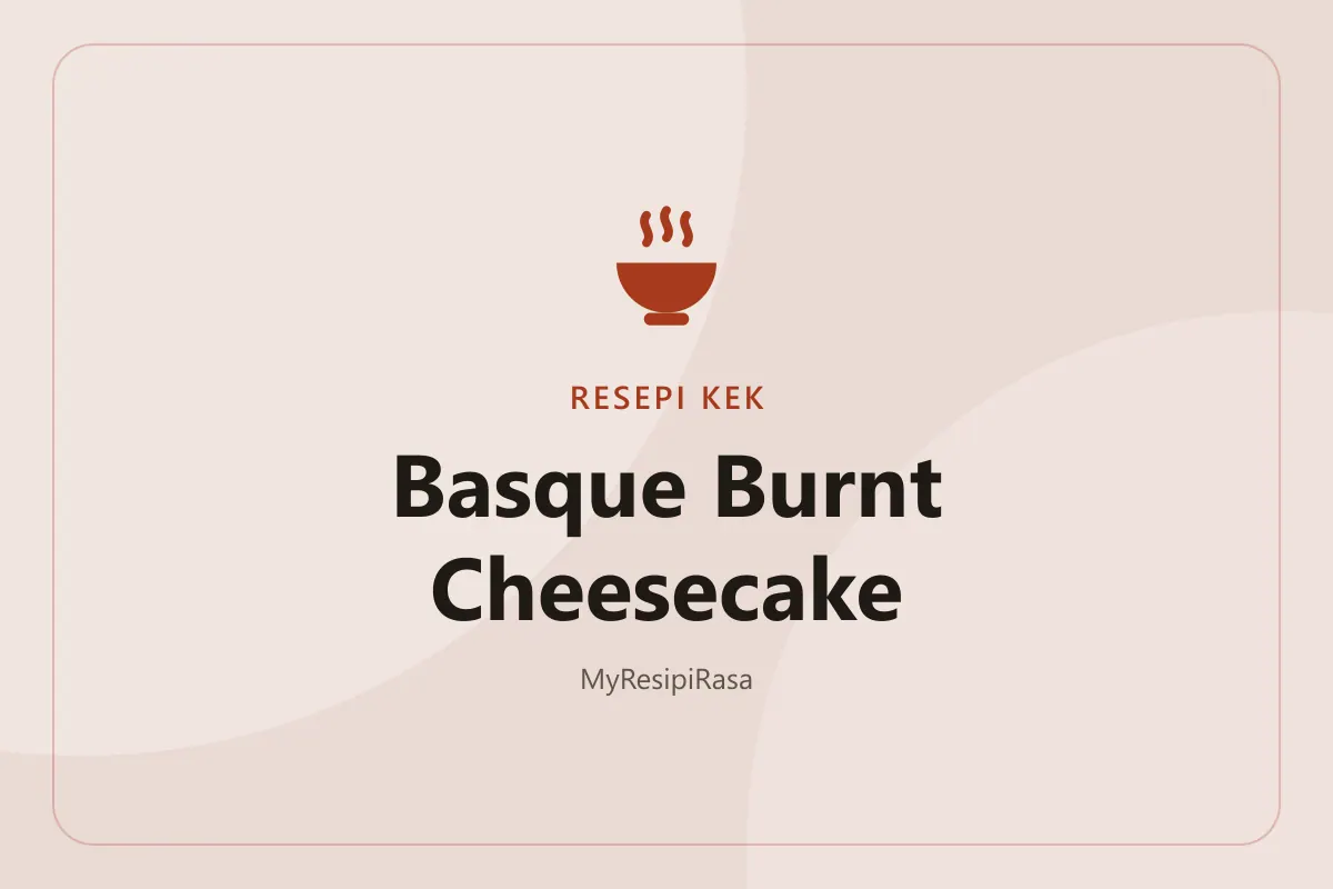 Basque burnt cheesecake dengan permukaan hangus gelap dan potongan tengah yang berkrim