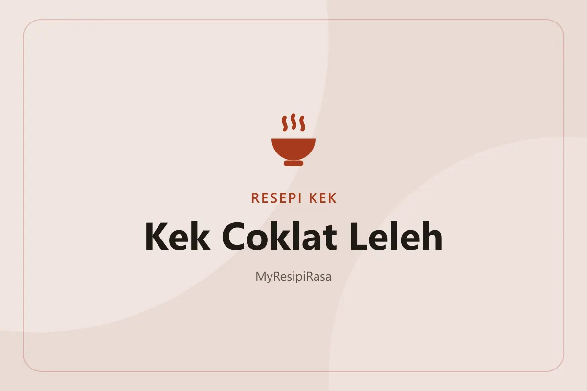 Kek coklat leleh dengan ganache berkilat mengalir di sepanjang tepi kek bulat