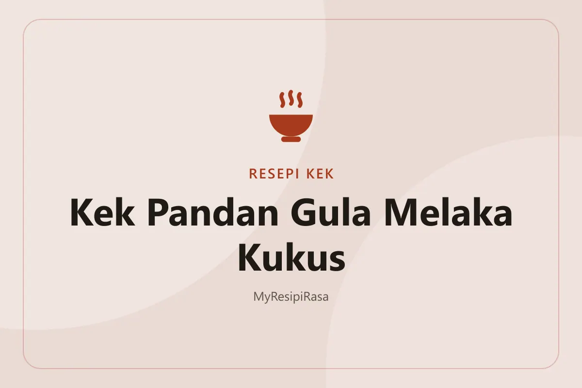 Kek pandan gula melaka kukus dua lapis berwarna hijau dan perang di atas daun pisang