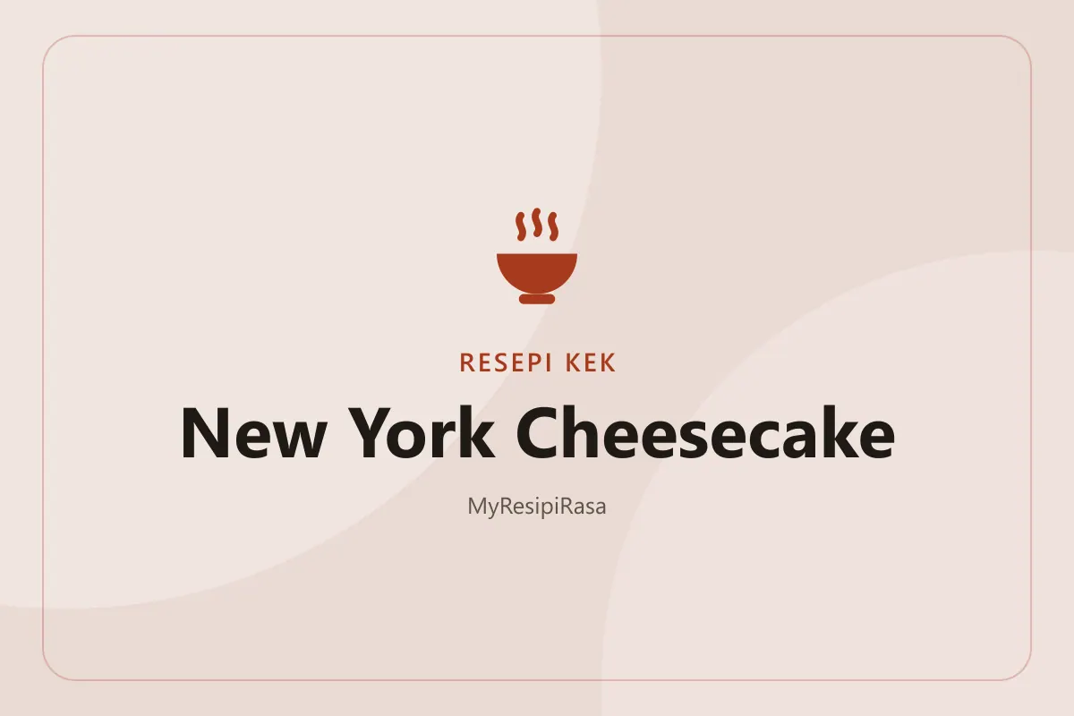 New York cheesecake klasik dengan tapak biskut dan potongan yang menunjukkan inti padat dan licin