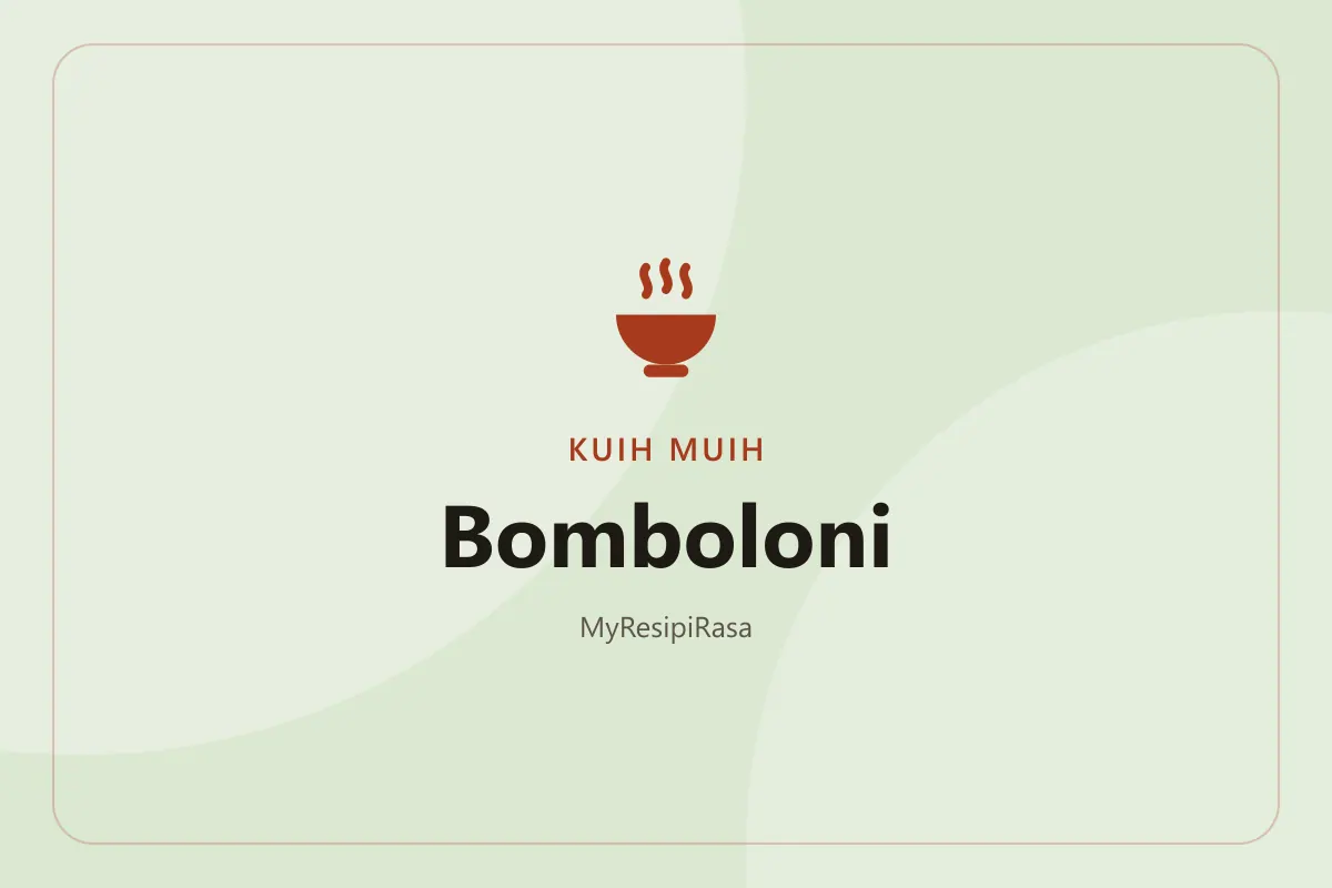 Resepi bomboloni bulat bersalut gula dengan inti krim kastard di bahagian sisi