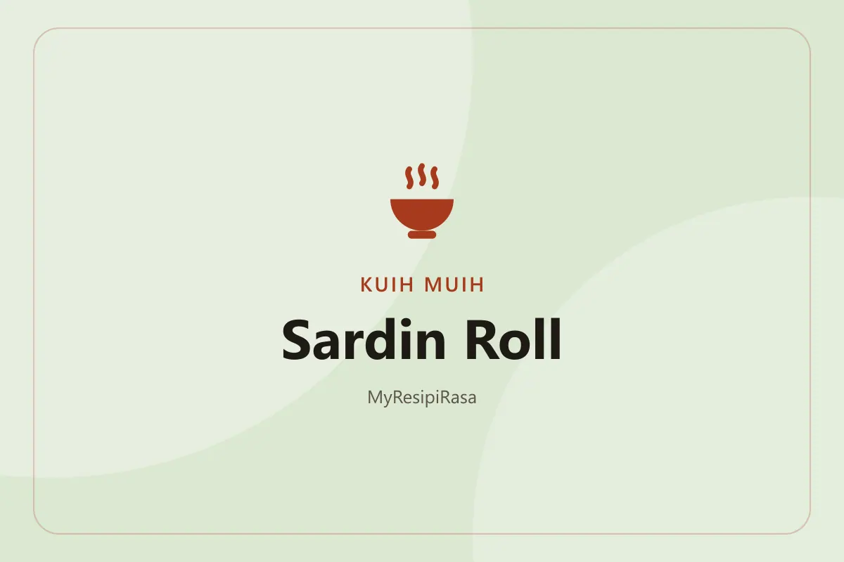 Resepi sardin roll lembut bertabur bijan, sebatang terpotong menunjukkan inti sardin pedas