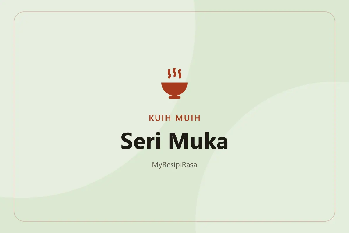 Resepi seri muka pandan dua lapis dengan kastard hijau licin di atas pulut putih, dipotong segi empat