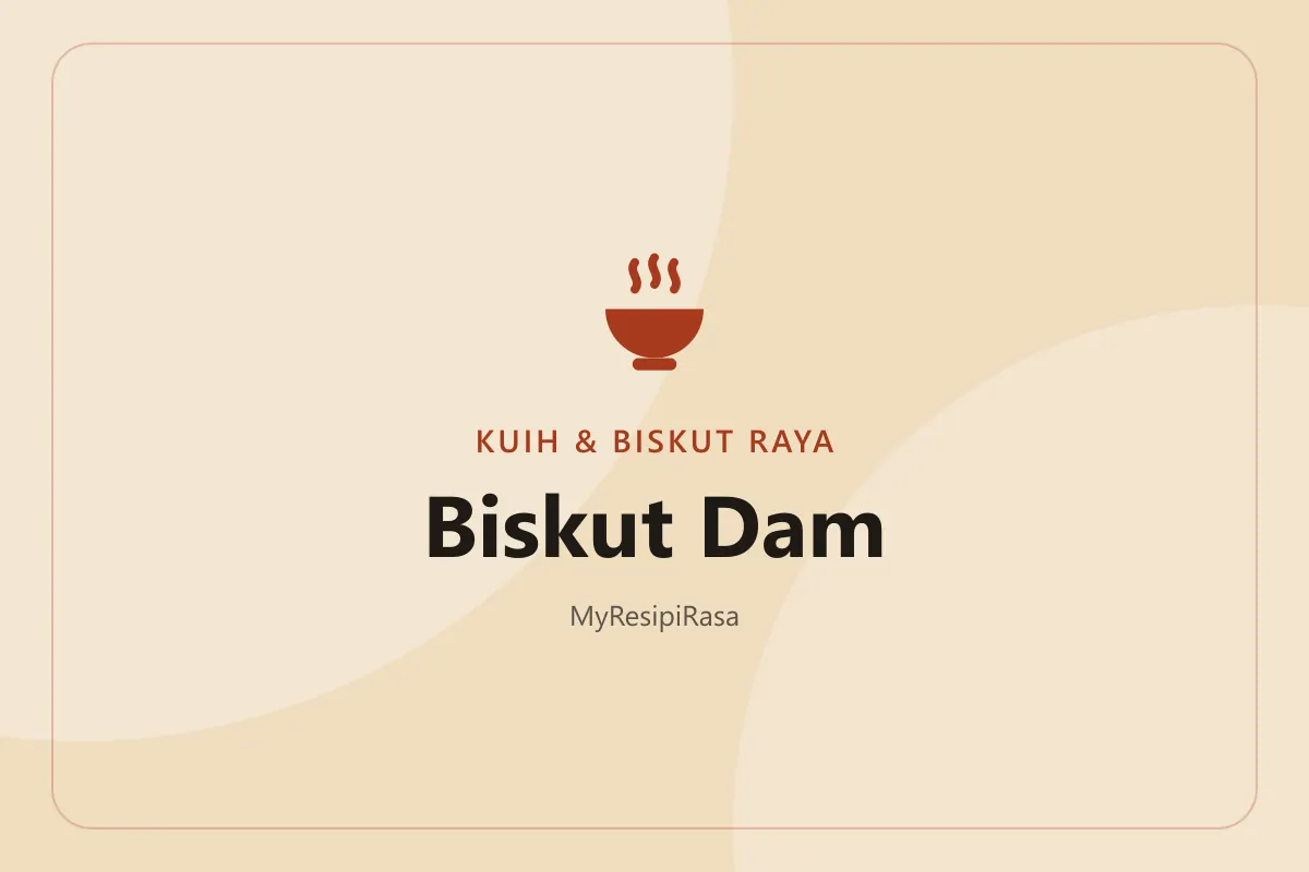Resepi biskut dam coklat vanila bercorak kotak catur di atas dulang