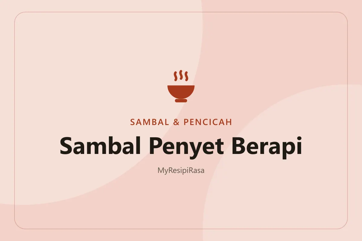 Sambal penyet berapi berwarna merah di atas lesung batu bersama cili padi dan belacan